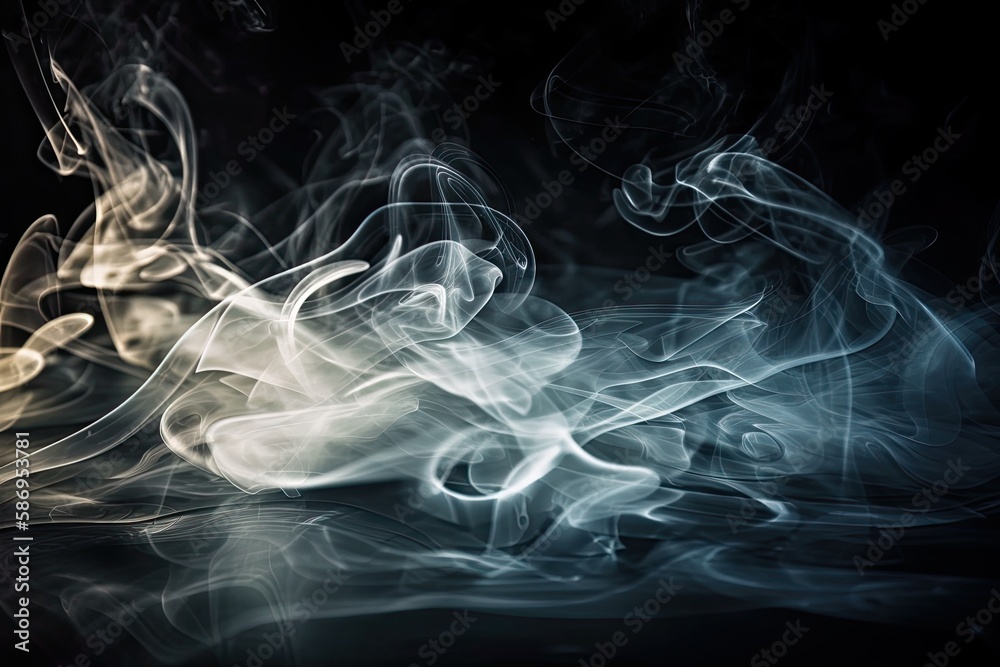 Background with abstract smoke and fog. Generative AI