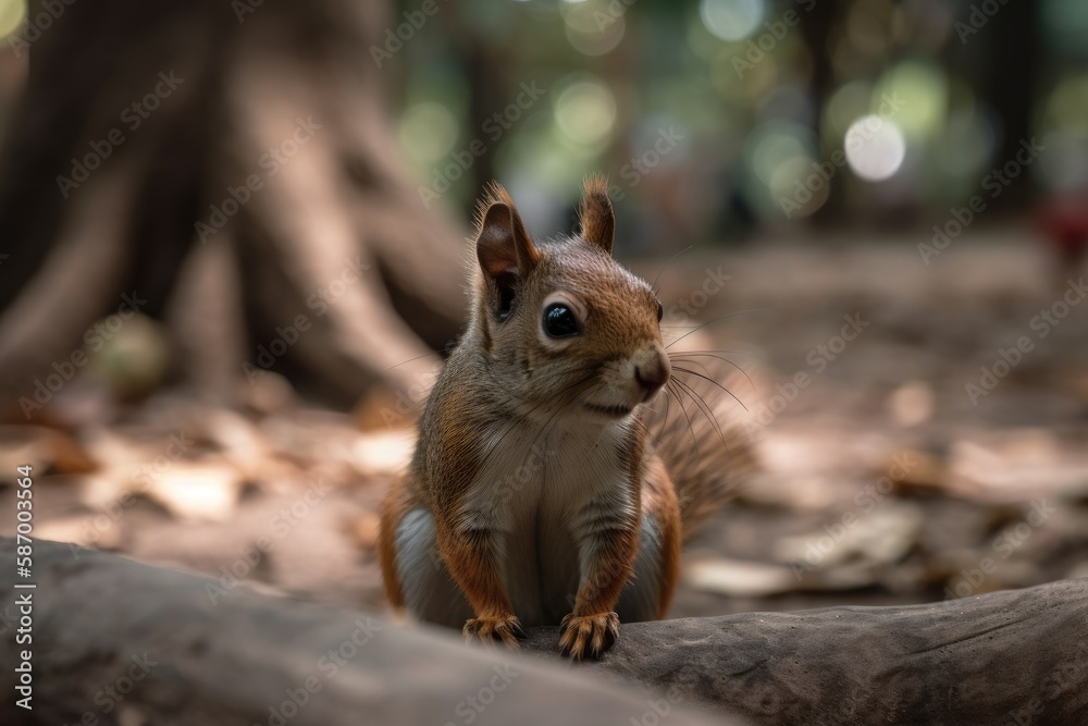 Park Squirrel Chatuchak. Generative AI