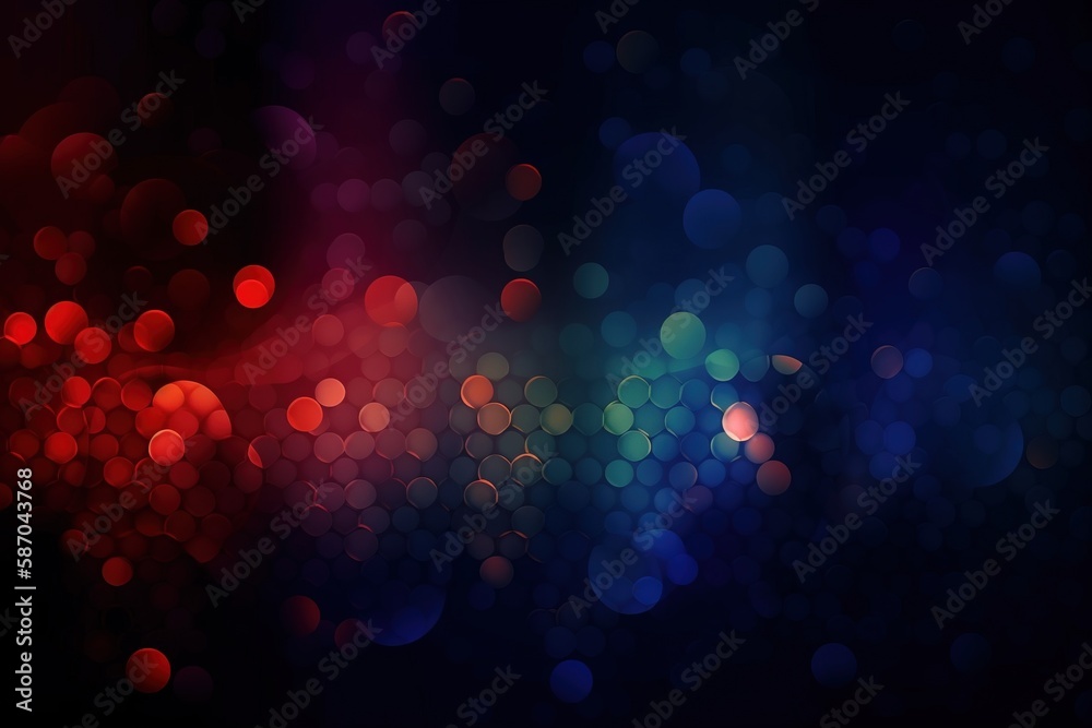  a blurry image of a colorful background with circles of lights in the middle of the image and a bla