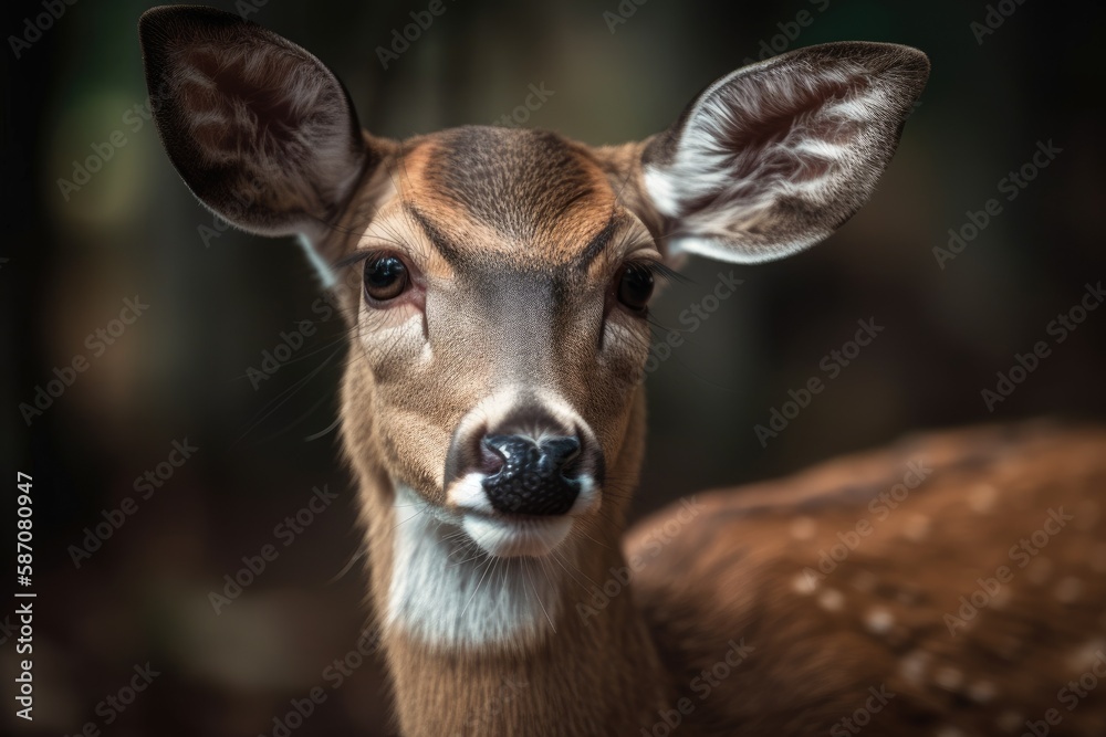 White tail deer are incredibly adorable. Generative AI