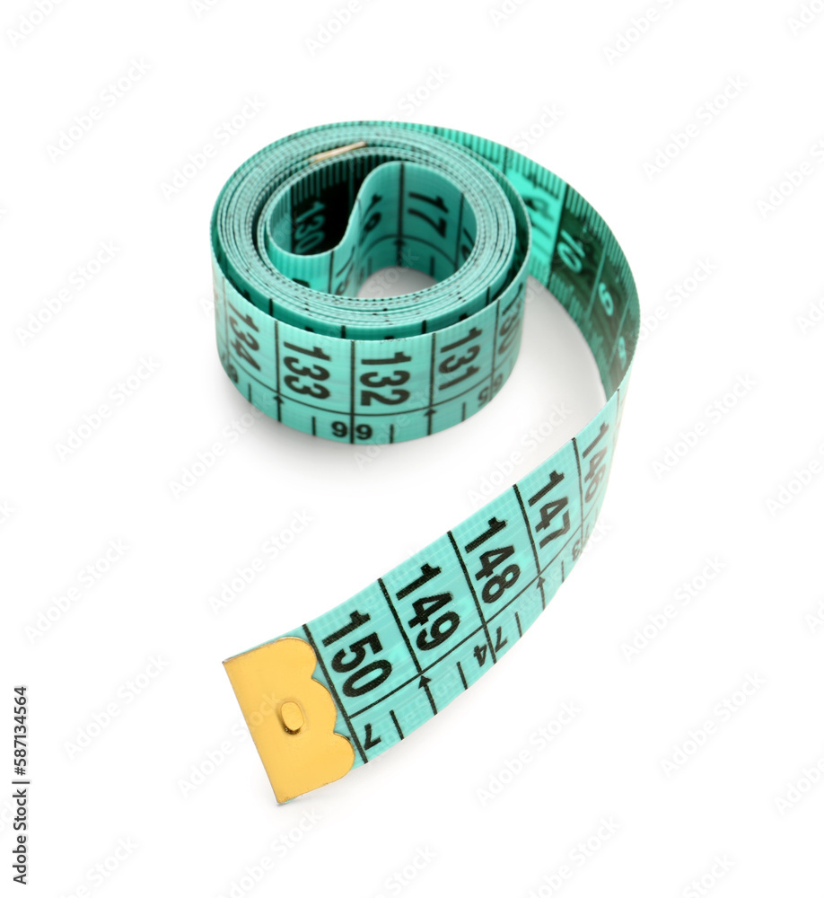 New measuring tape isolated on white background