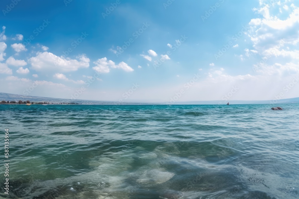 Israels Galilee sea views. Generative AI