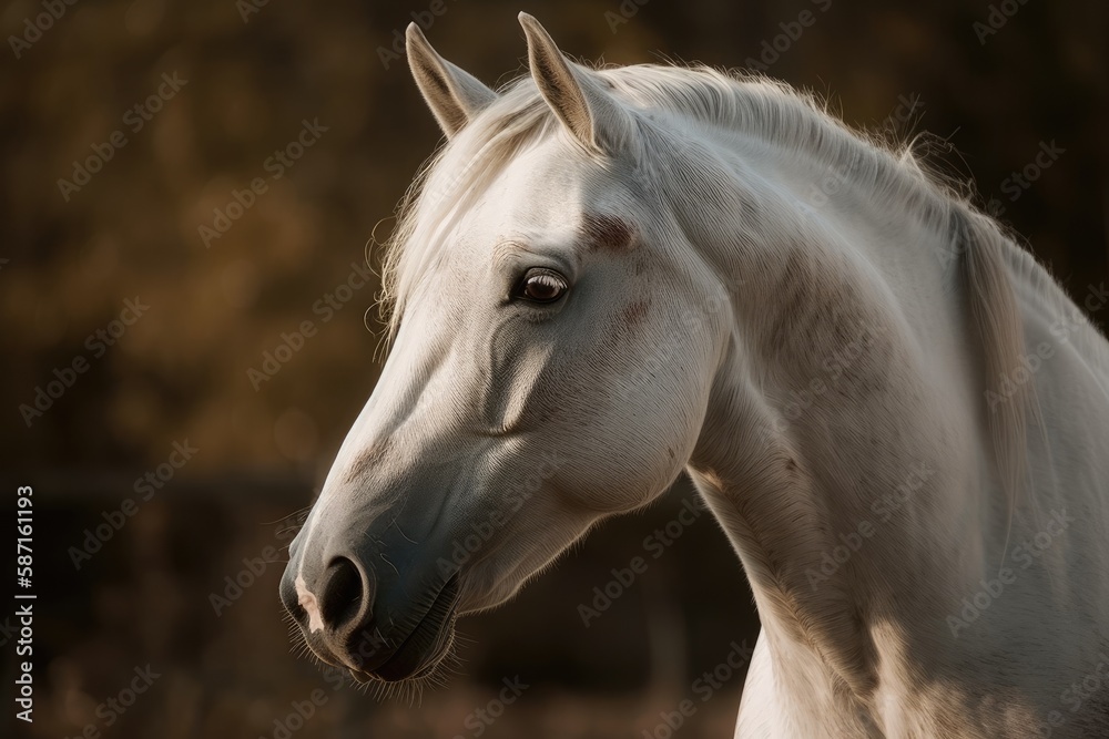 Arabian horses head. Generative AI