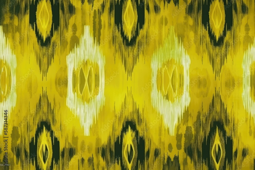 striking yellow and black patterned background. Generative AI