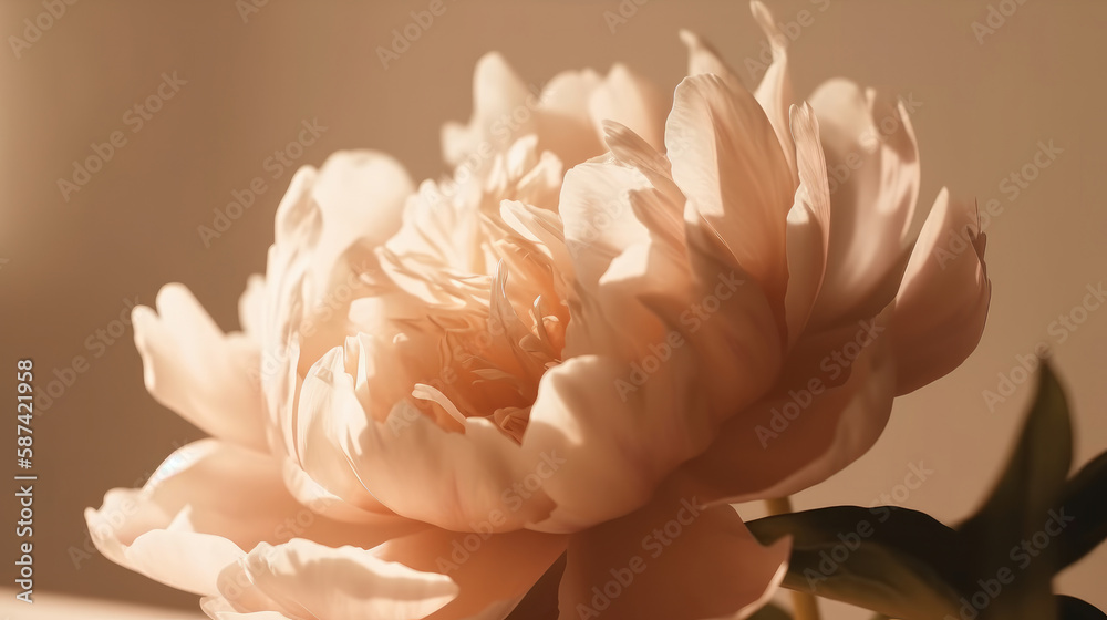 Beautiful peony flower. Illustration AI Generative