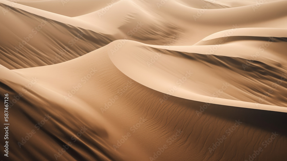 Desert natural background. Illustration AI Generative.