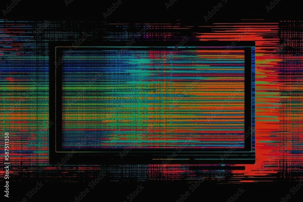 vibrant and colorful digital pattern displayed on a computer screen. Generative AI