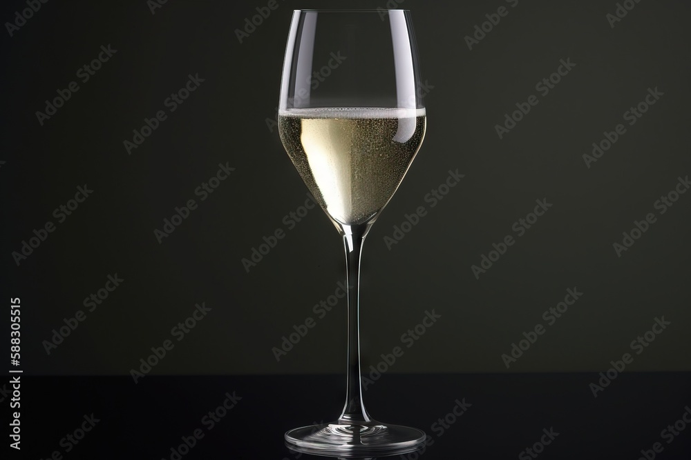  a glass of wine sitting on top of a black counter top next to a bottle of wine and a glass filled w