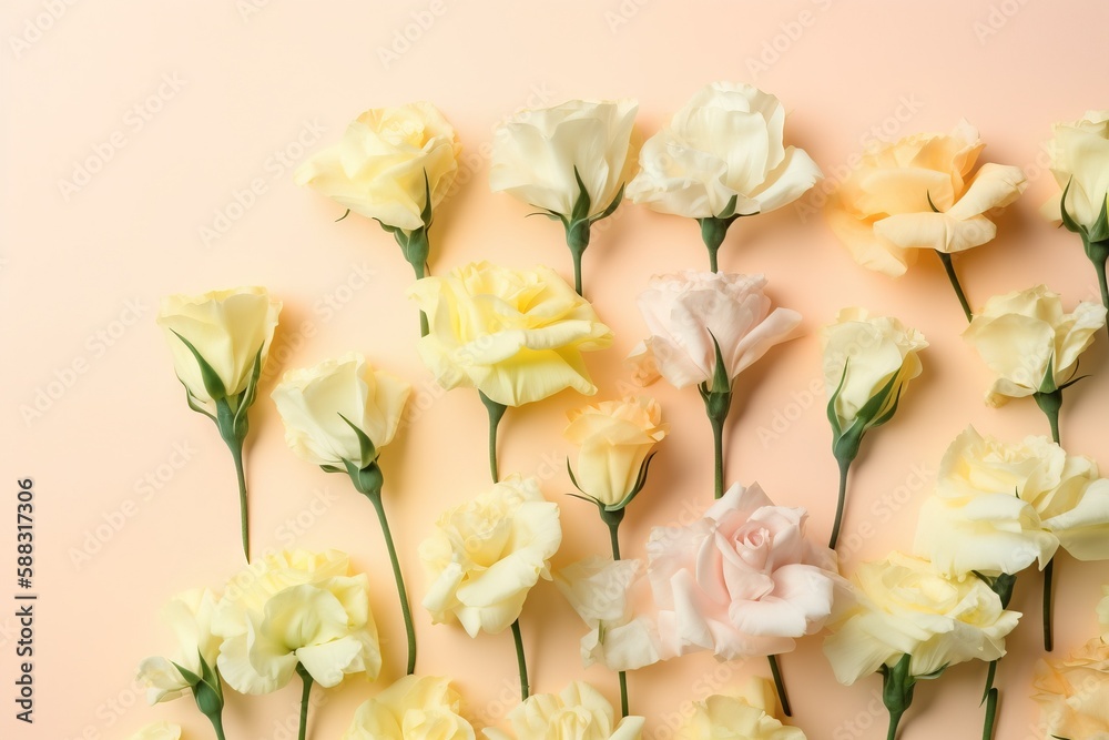  a bunch of flowers that are on a pink background with a pink background and a pink background with 