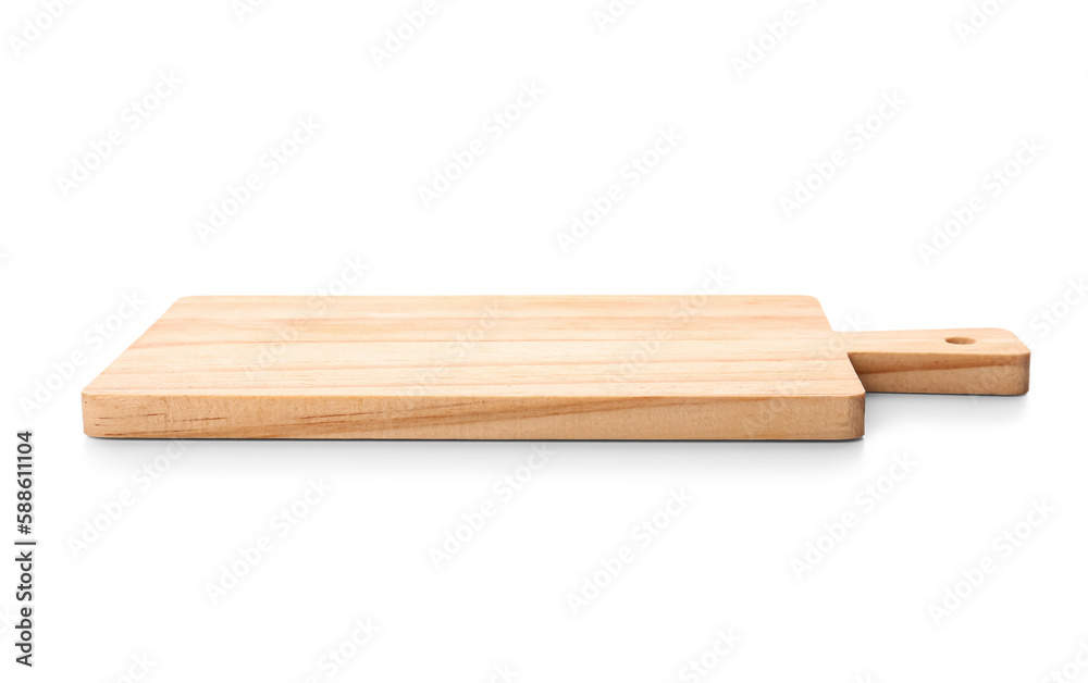 New wooden kitchen board isolated on white background