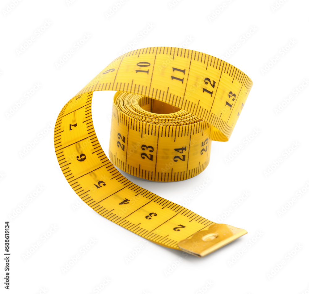 New measuring tape isolated on white background