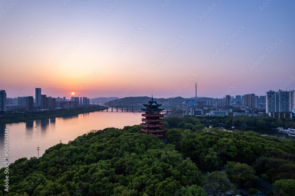 Cityscape of Zhuzhou, Hunan Province, China