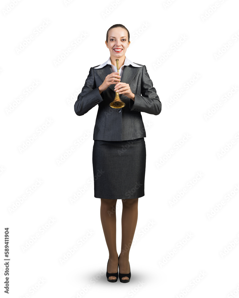 Business woman with flute