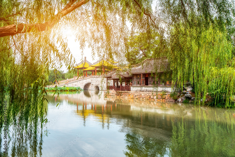 Slender West Lake is a famous scenic spot in China, Yangzhou, China.