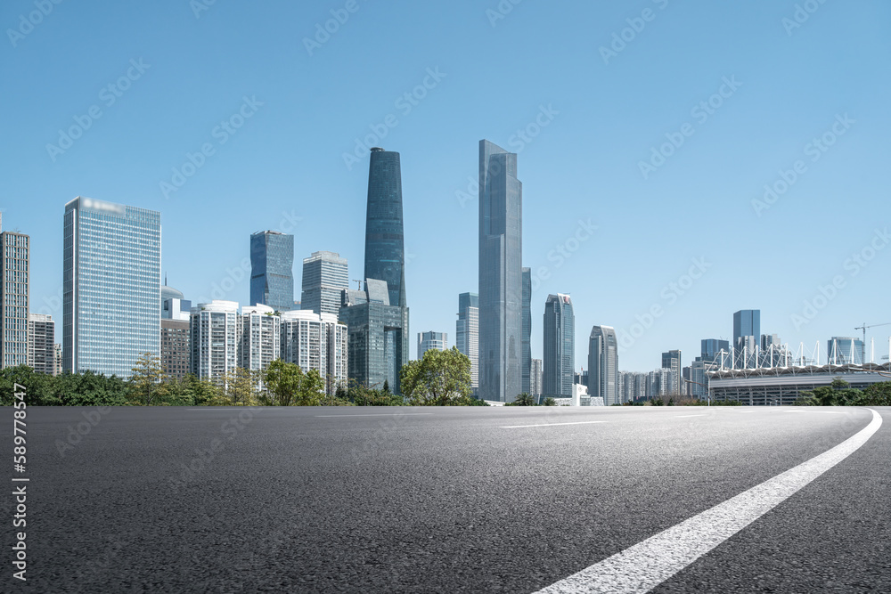 Guangzhou modern architectural landscape and urban streets