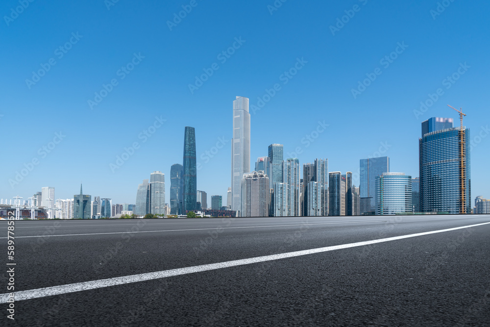 Guangzhou modern architectural landscape and urban streets