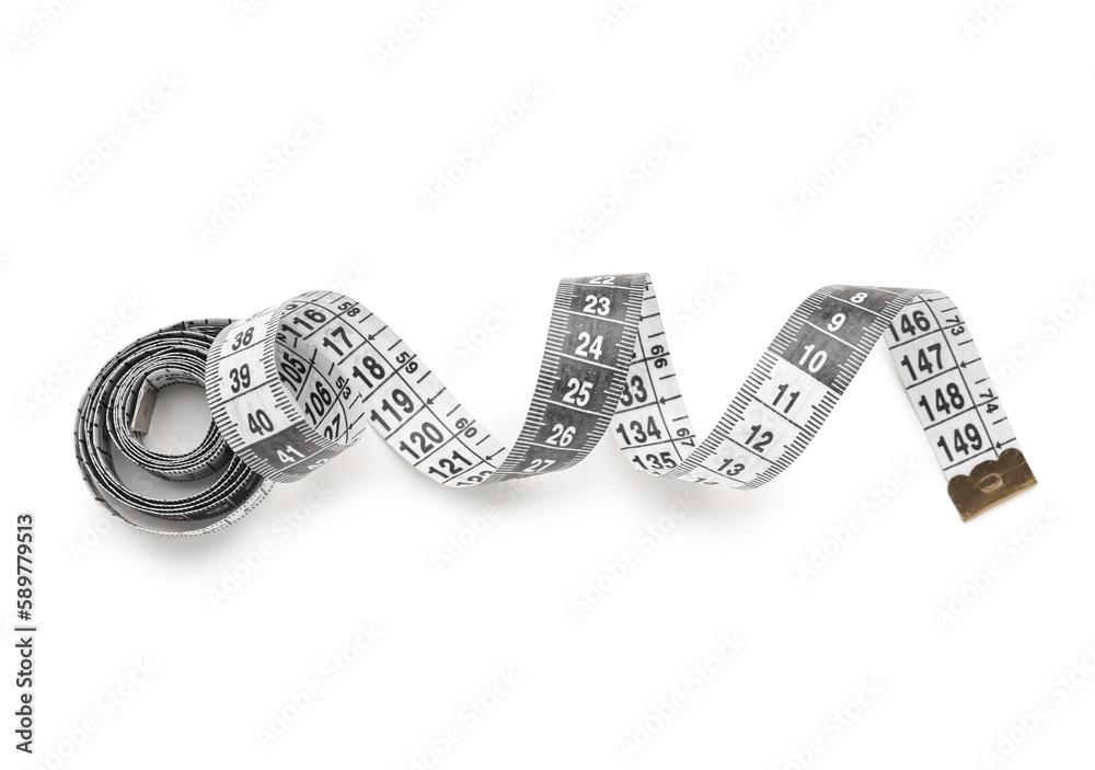 New measuring tape isolated on white background