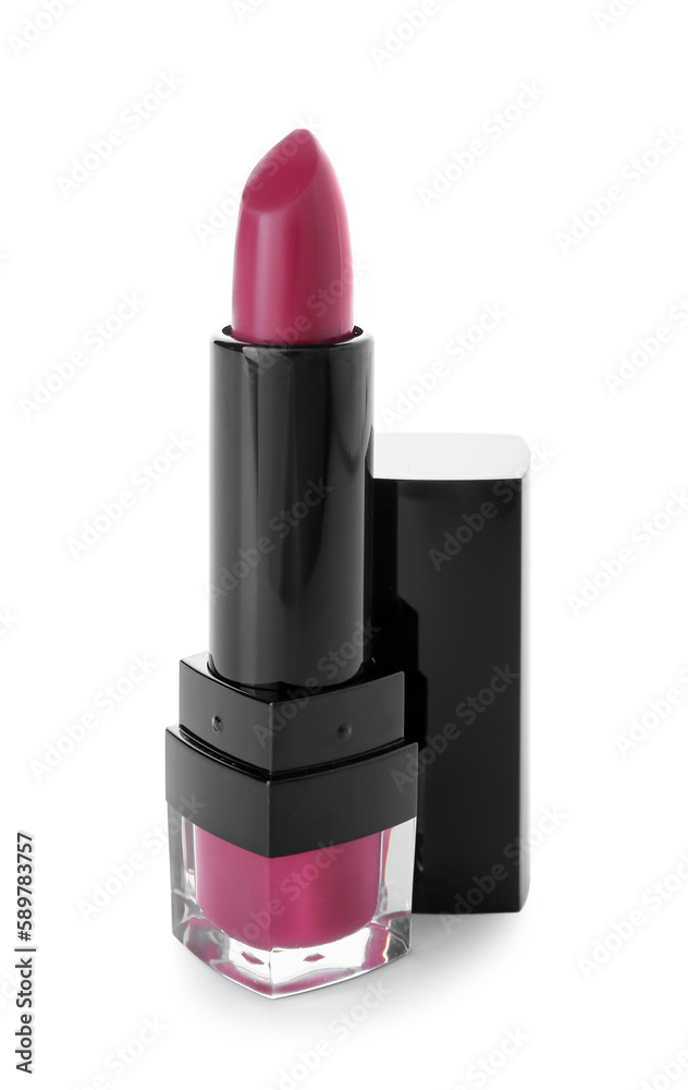 Beautiful lipstick on white background