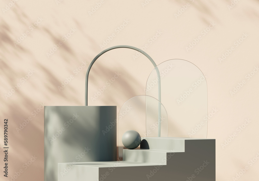 Abstract Exotic Minimal Modern Podium Platform For Product Display Showcase Presentation Advertising