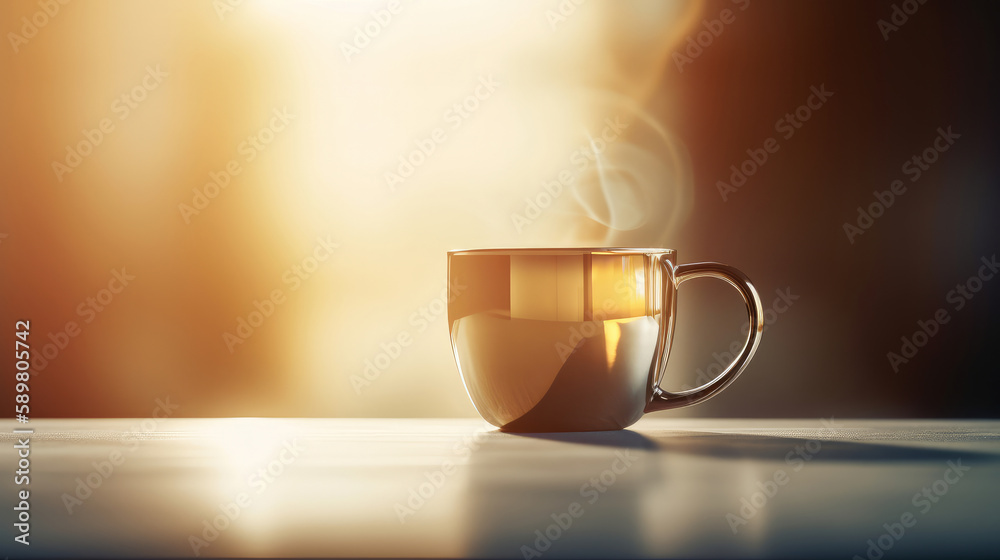 Abstract coffee background. Illustration AI Generative.