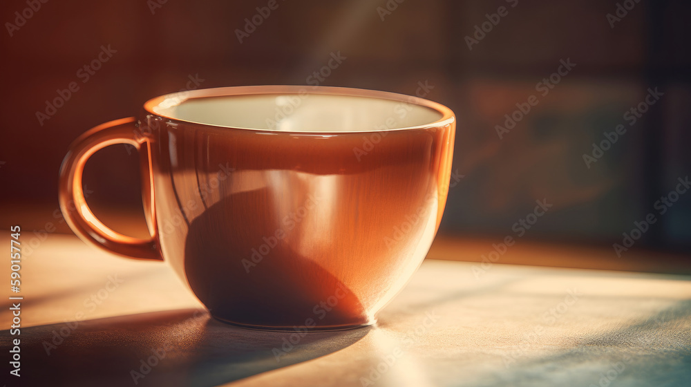 Cup of coffee. Illustration AI Generative.