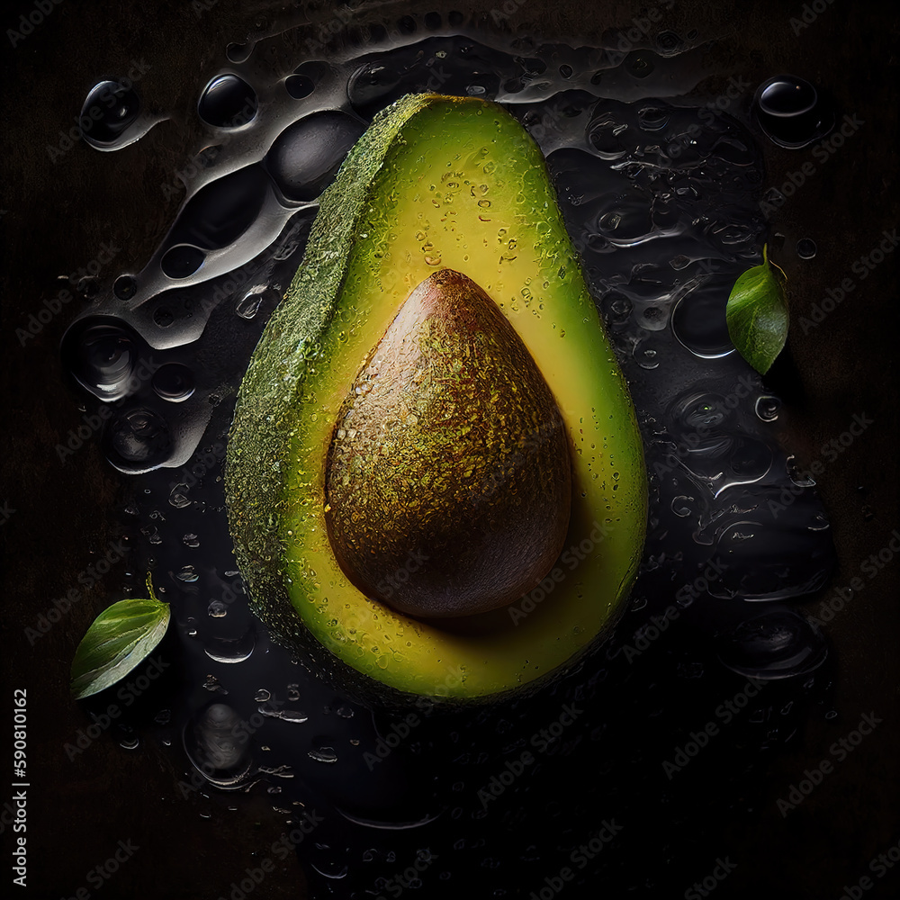 Fruit avocado generated by AI artificial intelligence