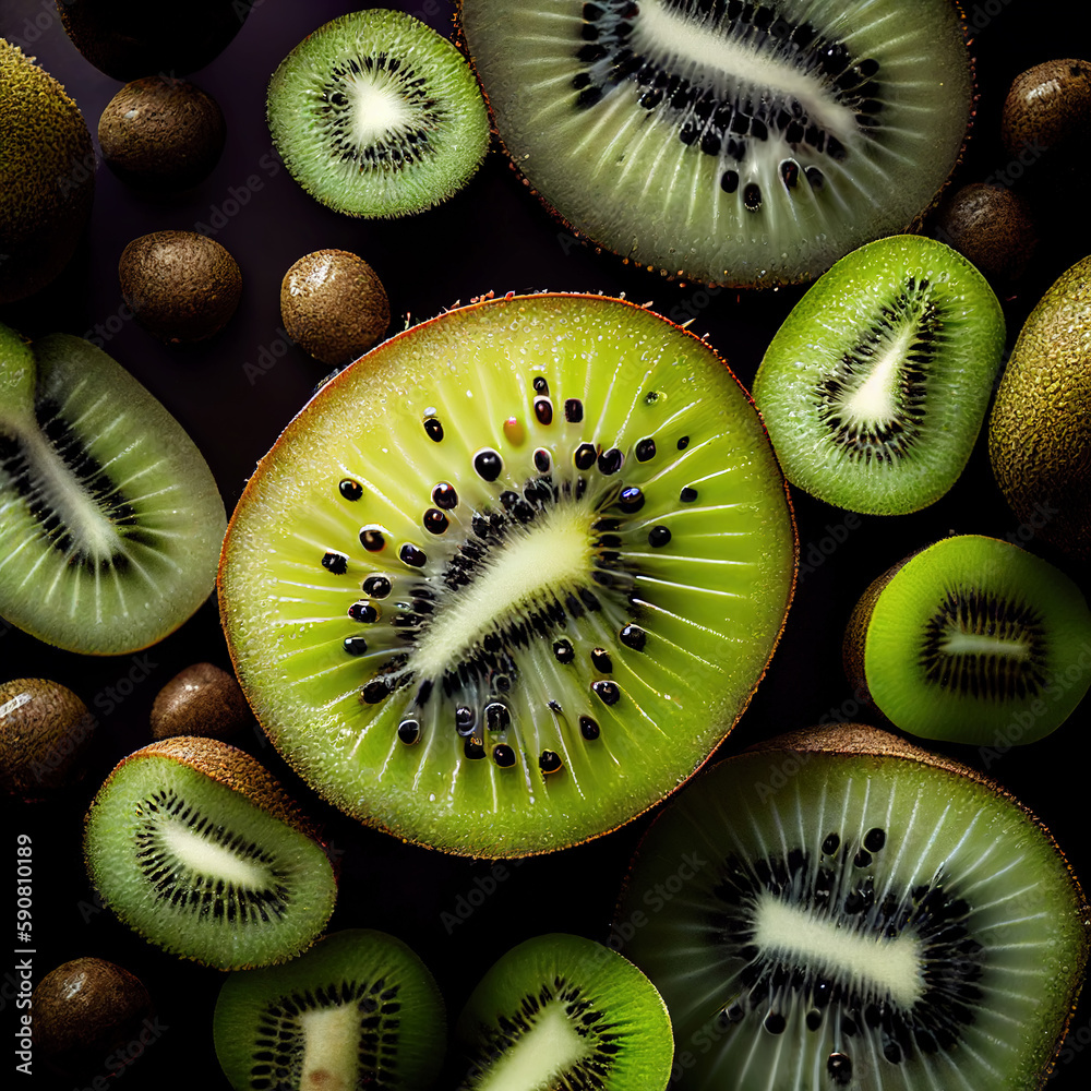 Fruit kiwi fruit generated by AI artificial intelligence