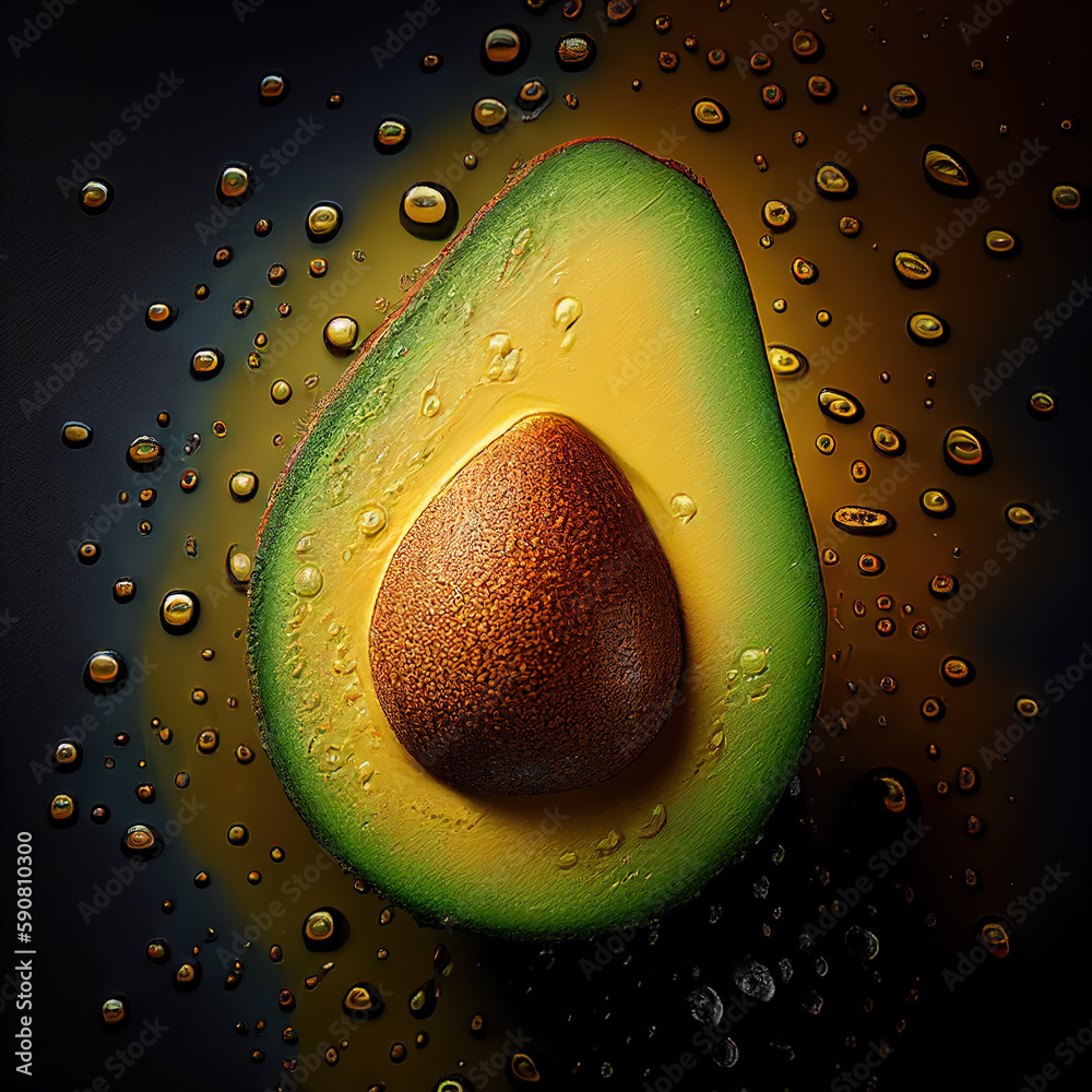 Fruit avocado generated by AI artificial intelligence