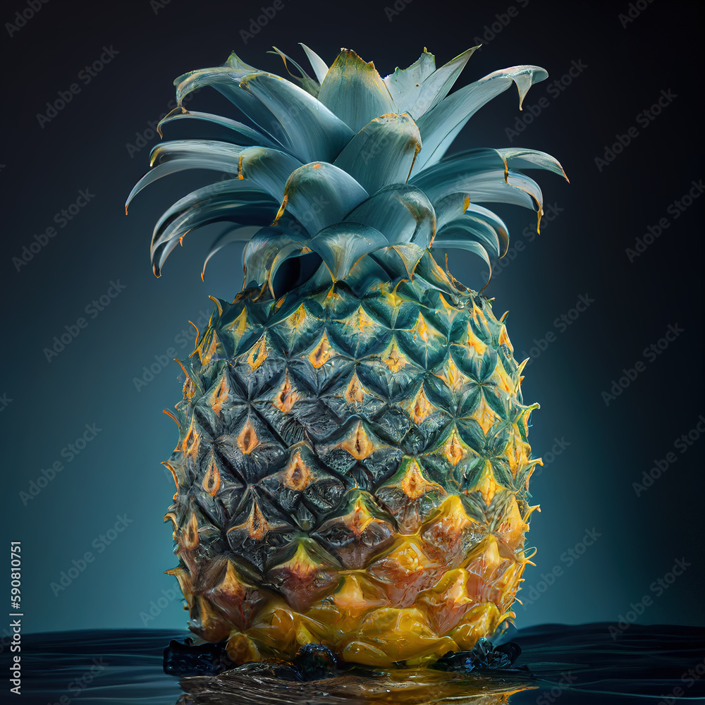 Fruit pineapple generated by AI artificial intelligence