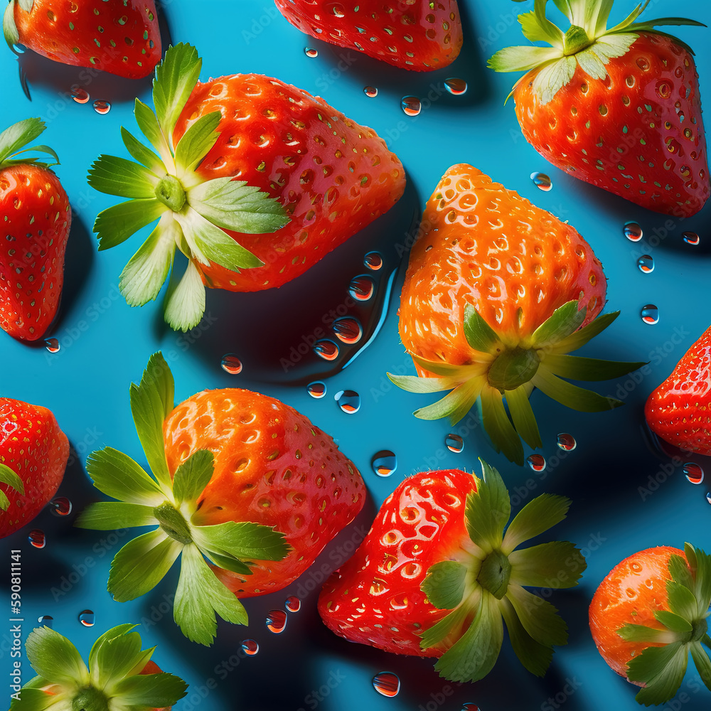 Fruit strawberry intelligently generated by AI