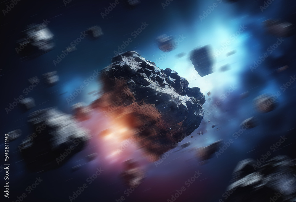 AI artificial intelligence technology generated space meteorite