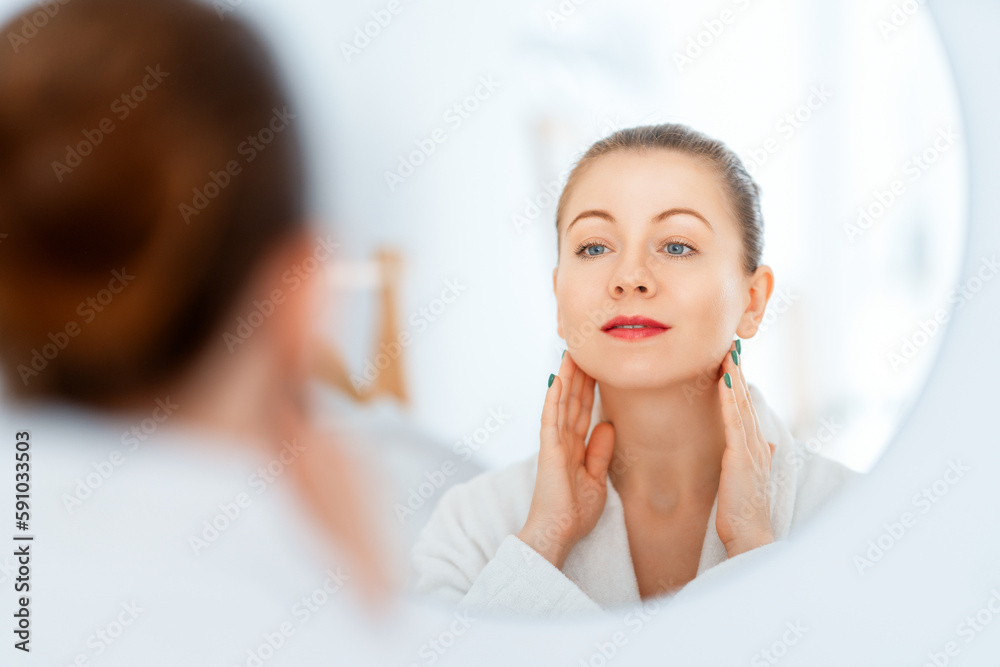 woman with cream for her face