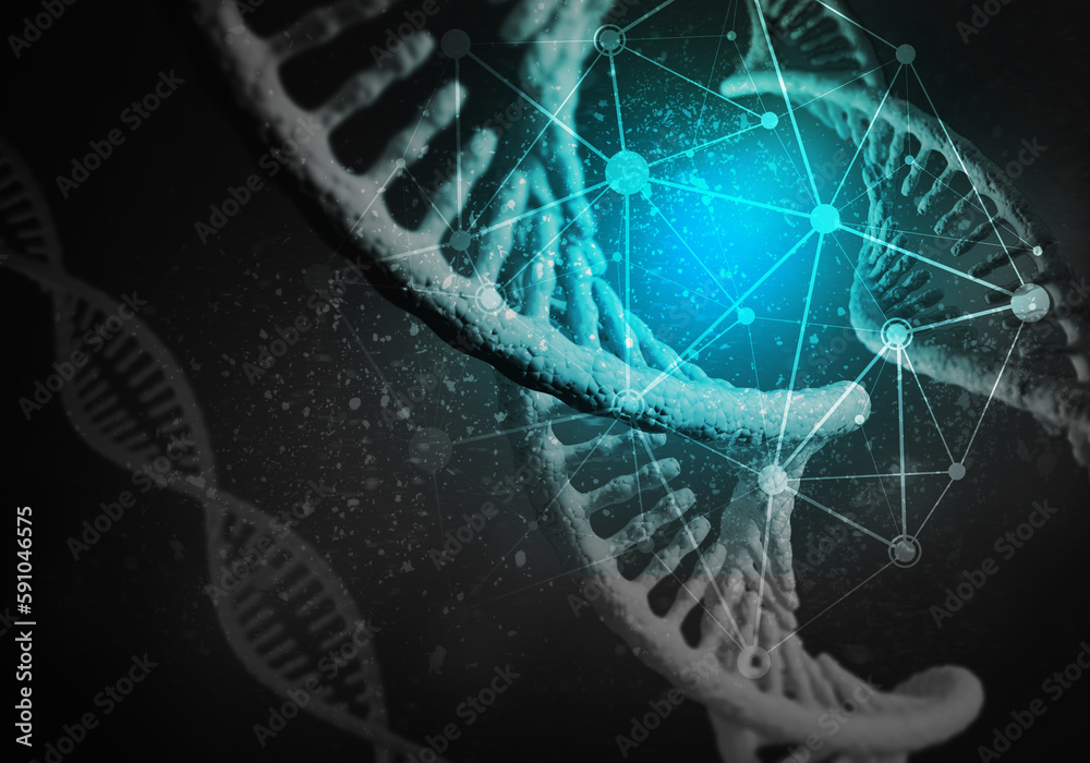 DNA molecules background