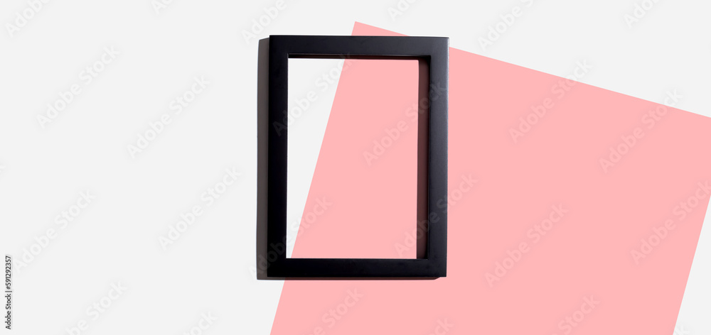 Blank rectangle picture frames with copy space