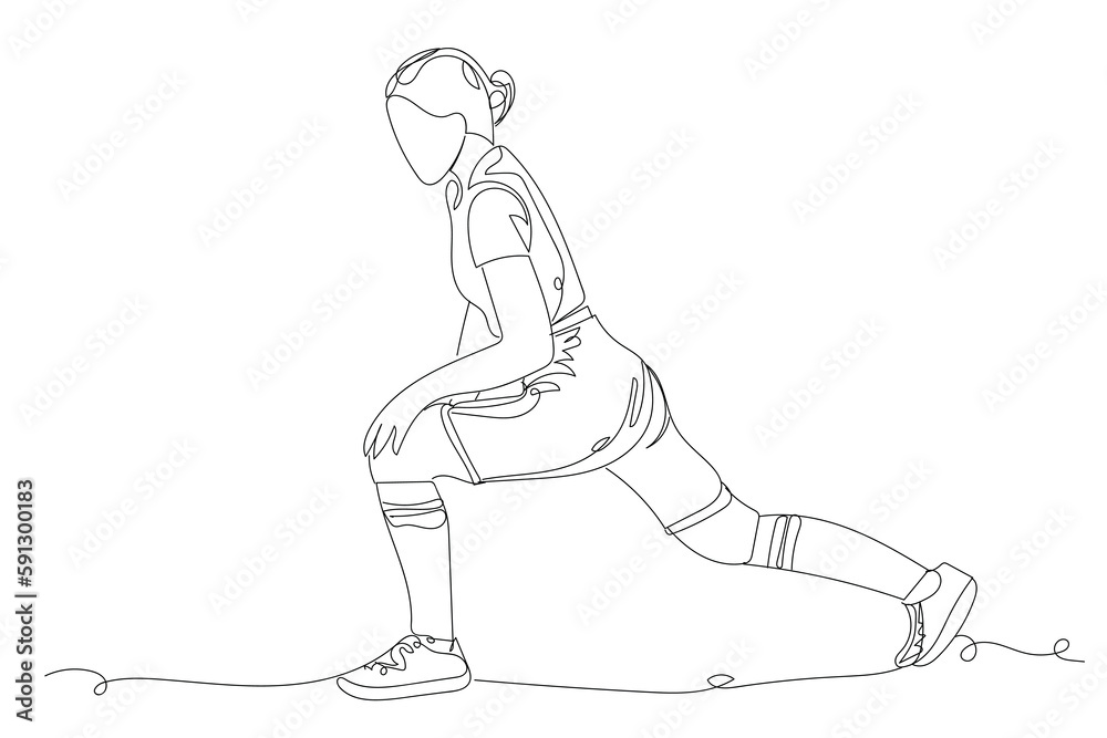 Sporty woman doing exercise on white background