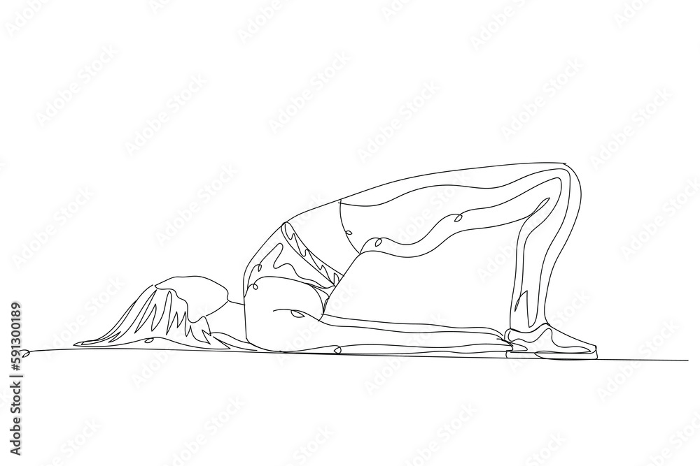 Sporty woman doing exercise on white background