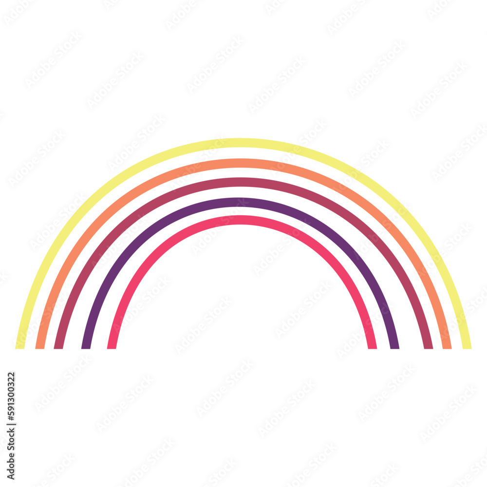 Beautiful rainbow on white background