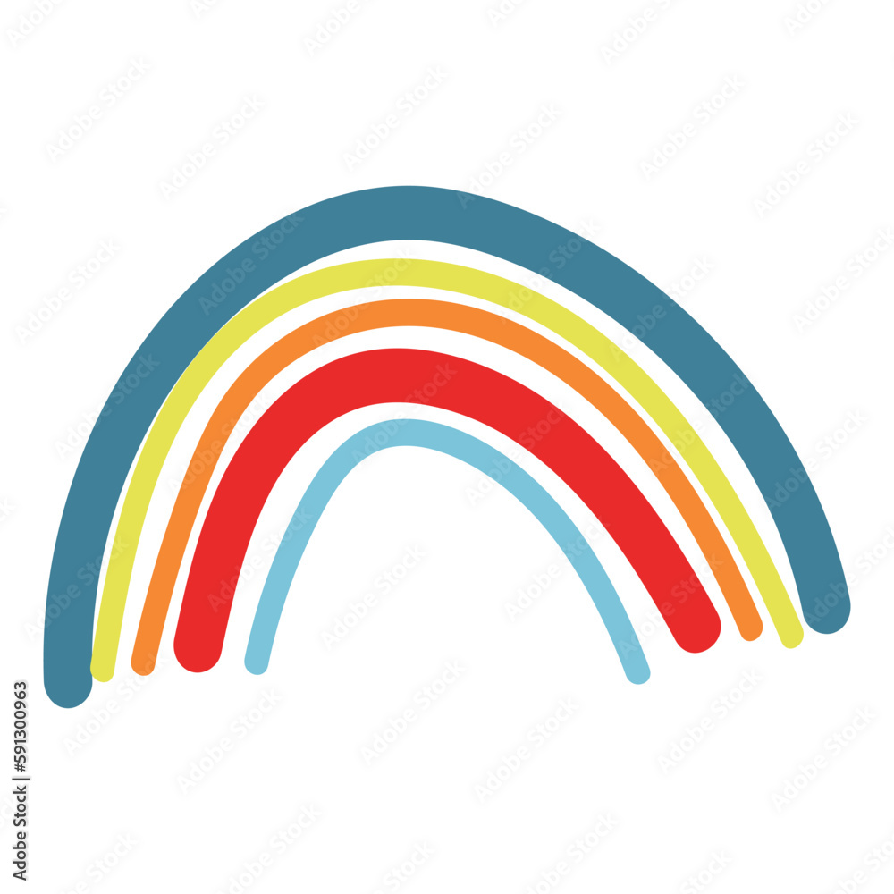 Beautiful rainbow on white background