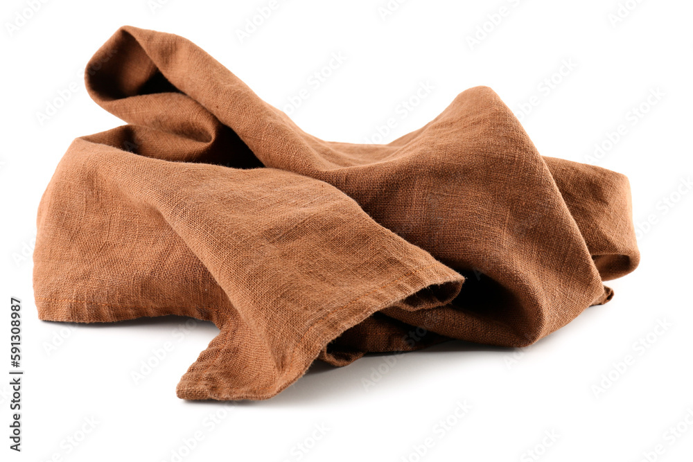 Clean fabric napkin isolated on white background