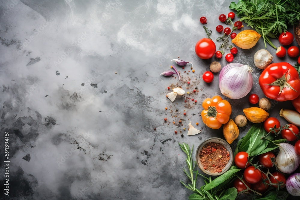  a table topped with lots of different types of vegetables and sauces on top of each other on top of