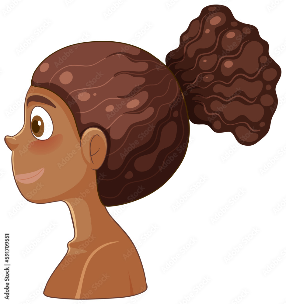 Side View of African American Teenage Girl