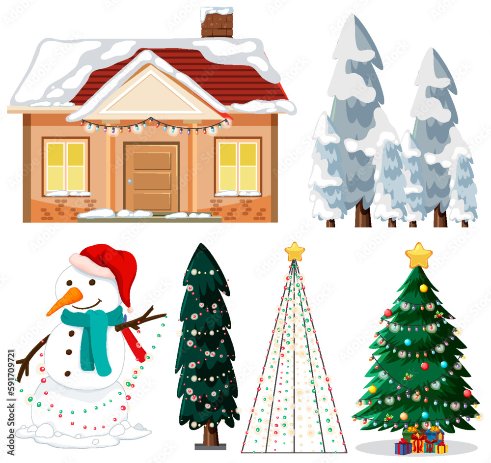 Christmas Decoration Elements Vector Set