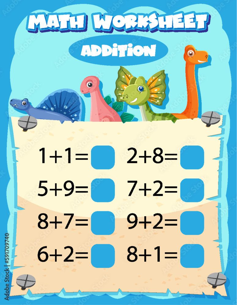 Math Worksheet Addition Template