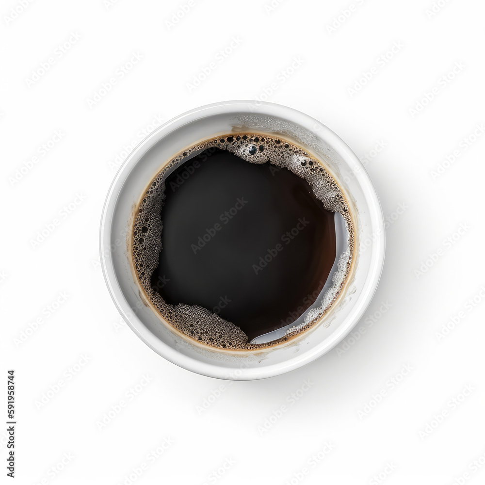 Espresso coffee cup isolated. Illustration AI Generative