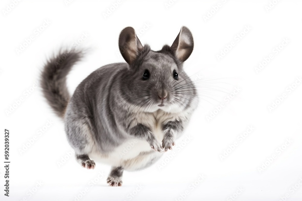 close up of a chinchilla