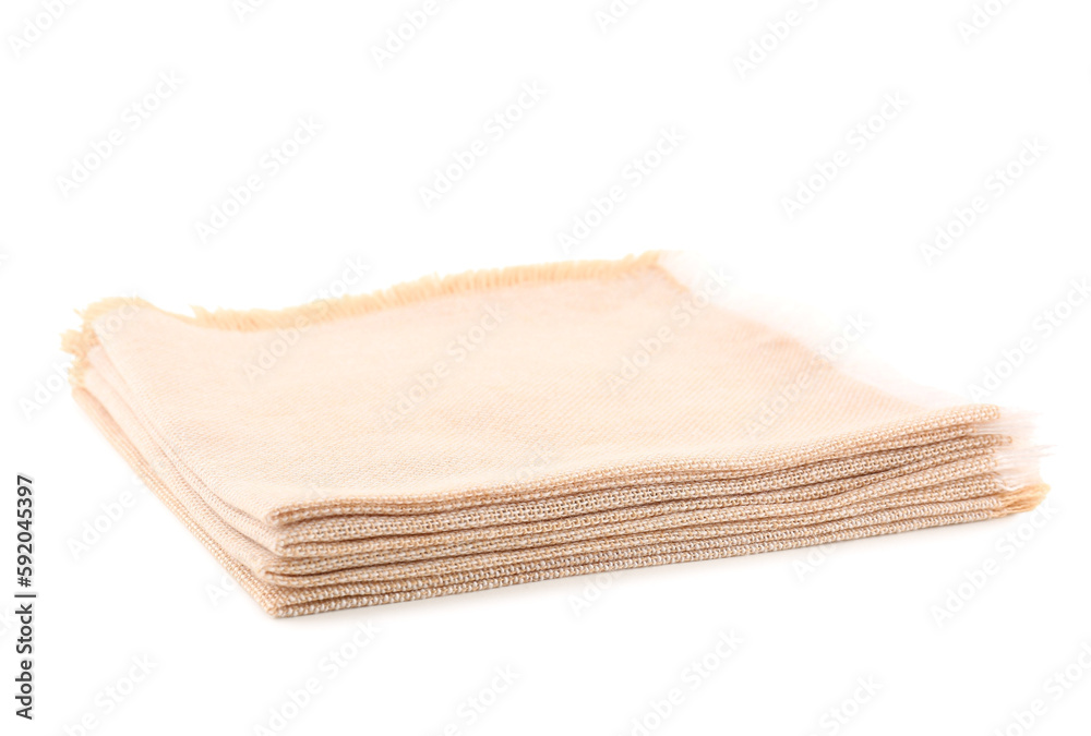 New napkins isolated on white background