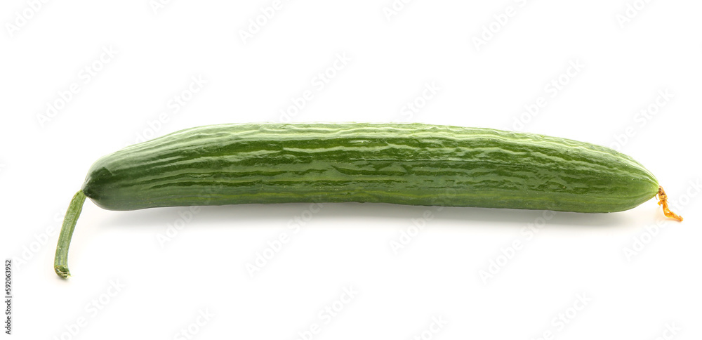 Fresh cucumber isolated on white background