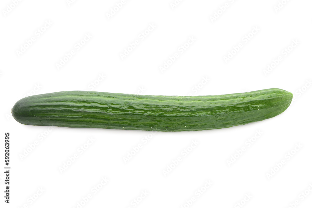 Fresh cucumber isolated on white background