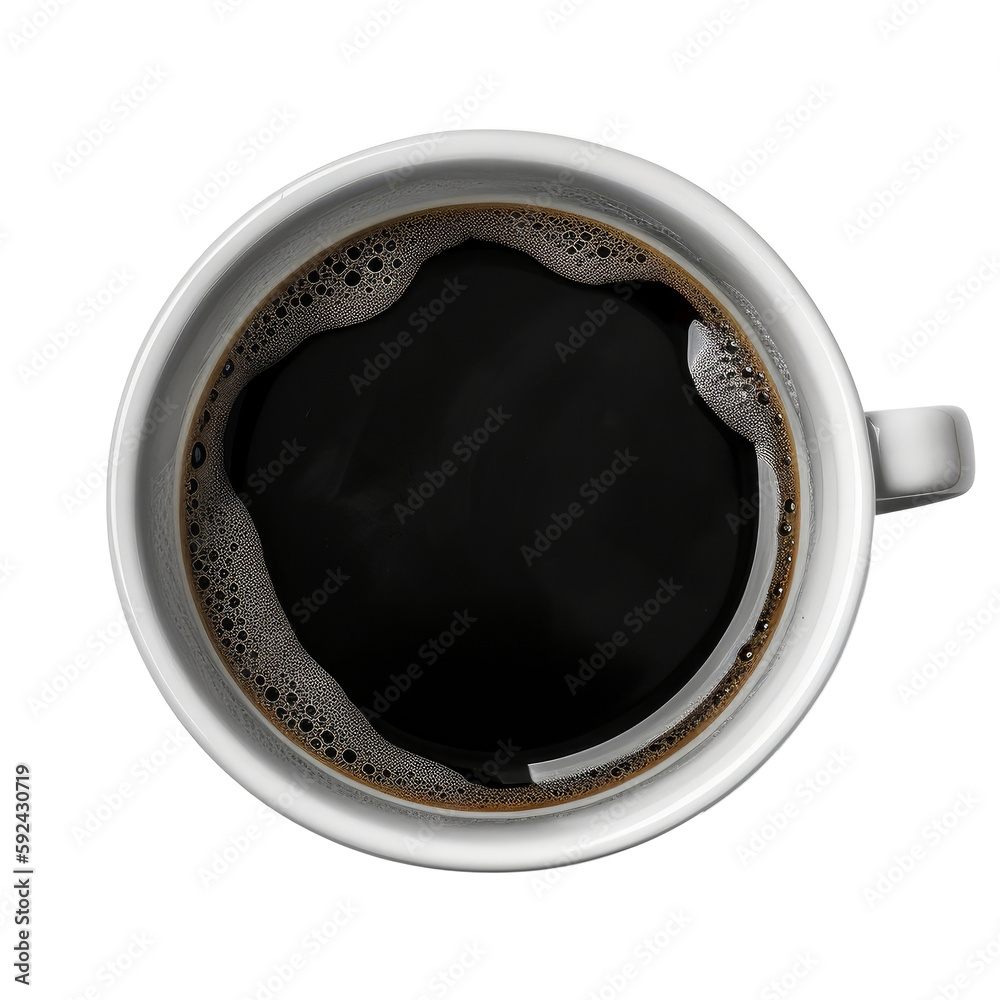 Espresso coffee cup isolated. Illustration AI Generative