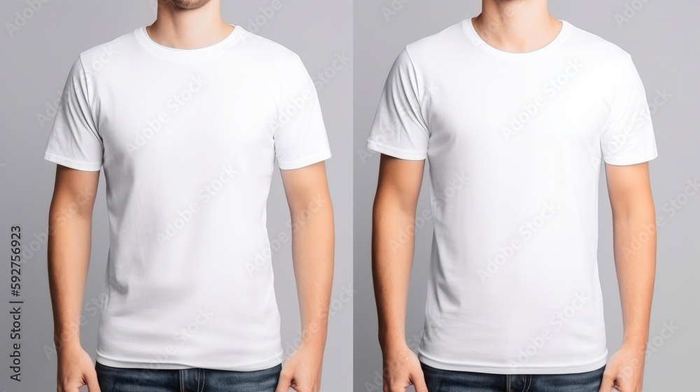 White mockup template. Illustration AI Generative.